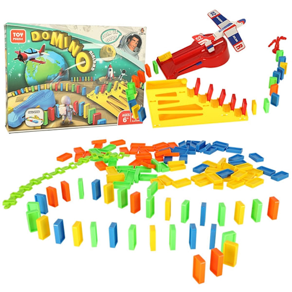 Pedagogiskt spel domino flygplan med launcher