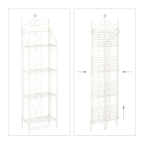 Hylla för växter Metall 4 Hyllor