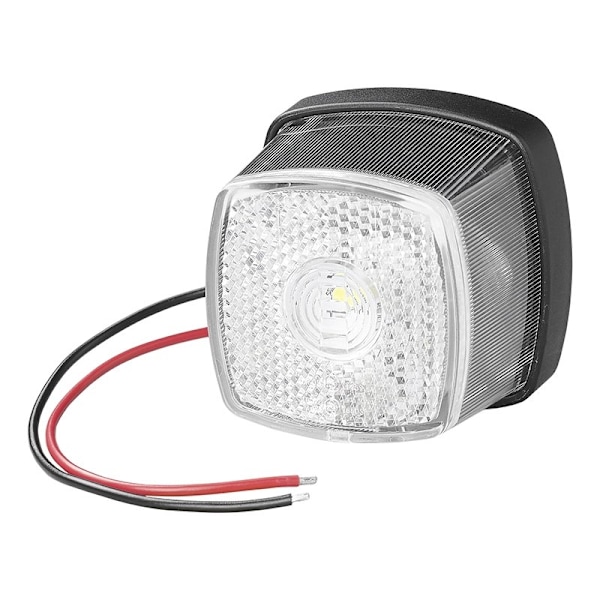 Forreste positionslygte 9-30V hvid 61 x 61 mm LED