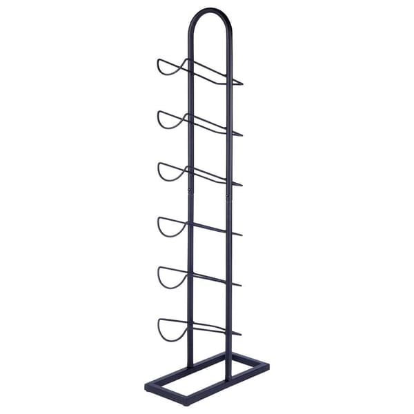 Viiniteline 6 pullolle mustaa metallia ja LOFT-tyyliä