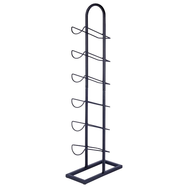 Vinställ för 6 flaskor i svart metall och LOFT-stil