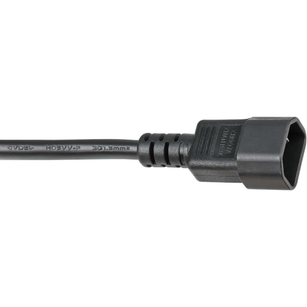 Alu-Line 8-tie 19" pistorasia kytkinrasialle PG Plug 2,00 m Must