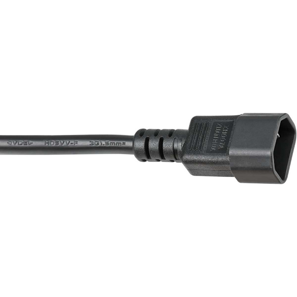 Alu-Line 8-tie 19" pistorasia kytkinrasialle PG Plug 2,00 m Musta/Punainen C14