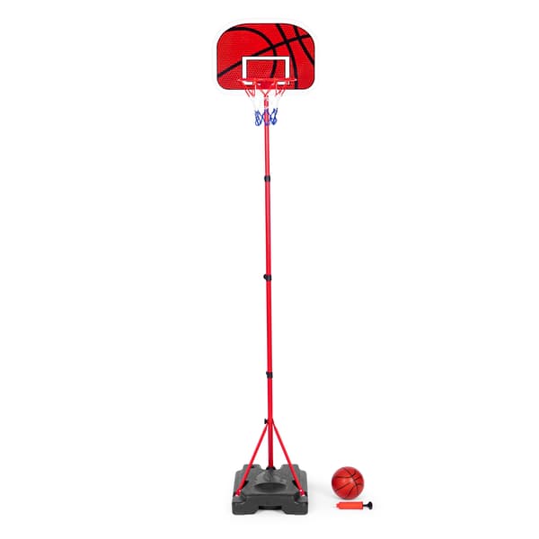 Barnbasketkorg, justerbar höjd, bollpump