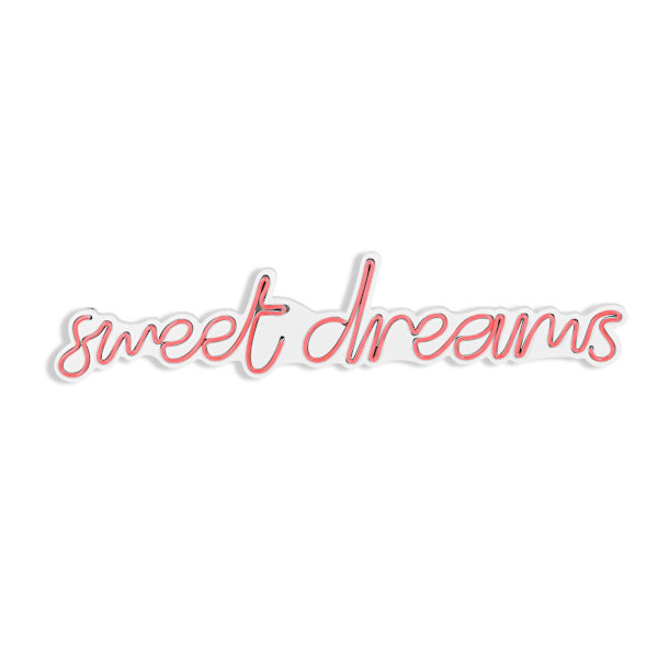 Koristeellinen muovinen led-valaistus Sweet Dreams - vaaleanpunainen
