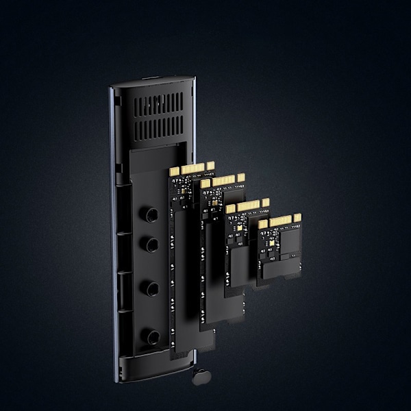 Fickhus för M.2 SuperSpeed ​​​​10Gbps SSD + USB-C-kabel 0,5 m grå