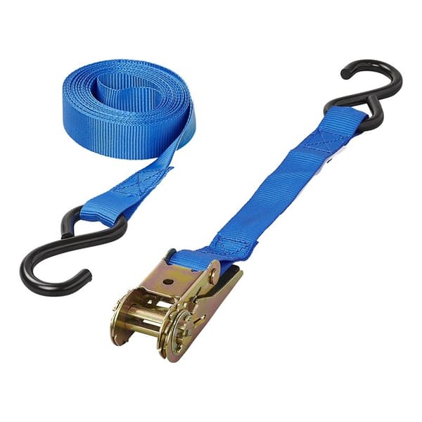 Bind strop blå med skralde + 2 kroge 5 meter