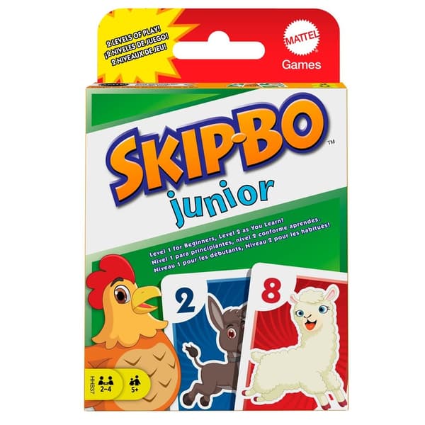 Skip-Bo Junior -korttipeli lapsille, 5+ vuotta, 2–4 pelaajaa