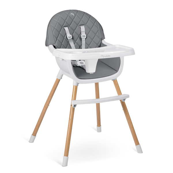 Grå Matstol för Barn - Nukido Lilo