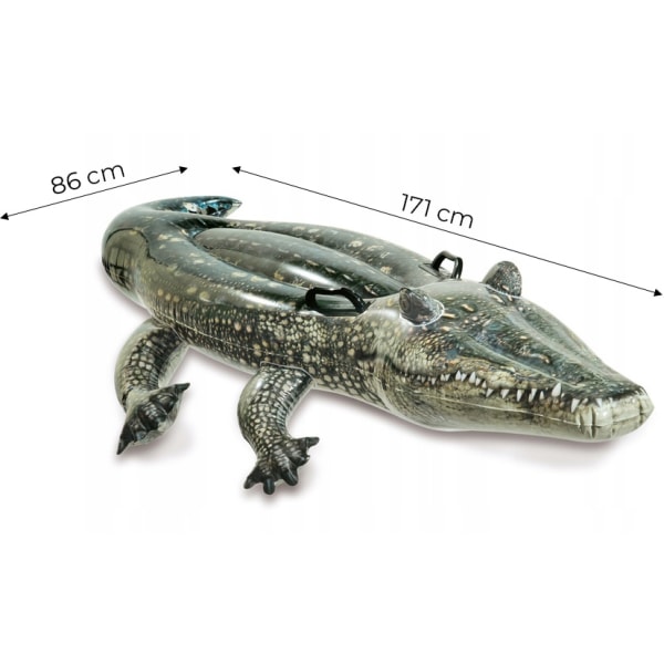 Uppblåsbar krokodilbadmadrass 171 cm INTEX 57551