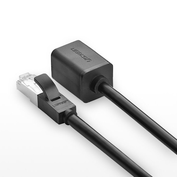 Jatkokaapeli FTP Ethernet kierretylle parikaapelille RJ45 Cat 6 1000 Mbps 2m musta