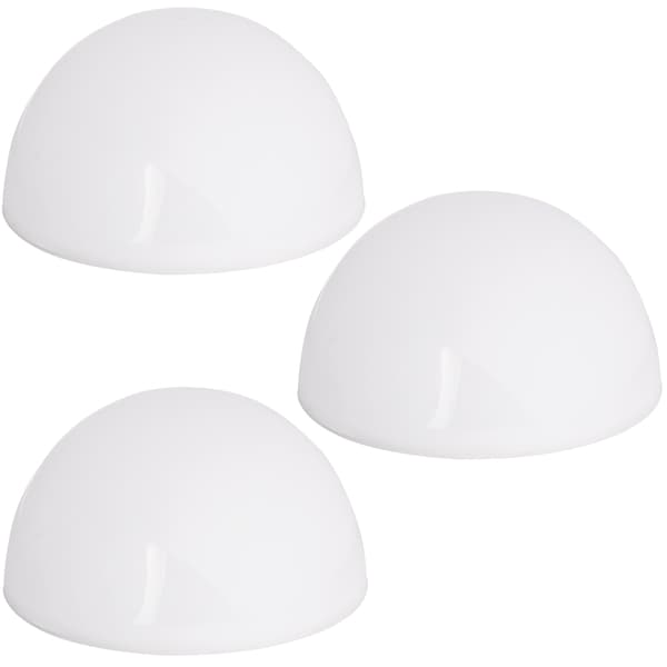 LED solcellekuglelys, 3-pak, halvrund, skumringssensor
