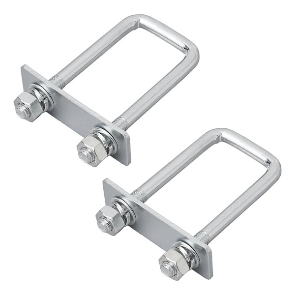U-kiinnike 40 mm kulmikas - 2 kappaleen sarja läpipainopakkauksessa