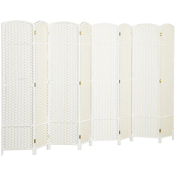 8-panelers foldbar rumdeler, hvid