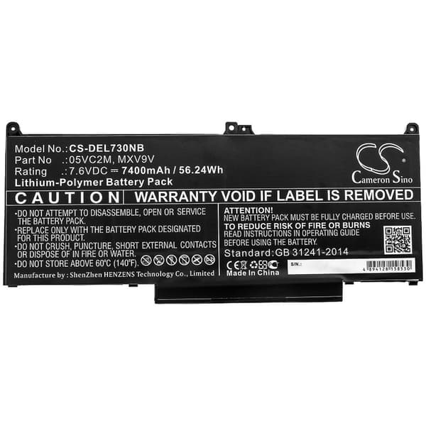 Batteri för Dell Latitude 13 7300(N052L7300-D1716FCN) etc.
