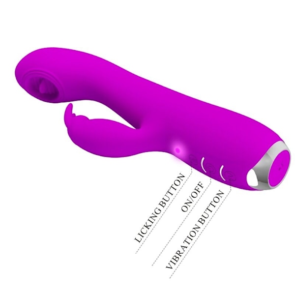 Pretty Love - Rachel Uppladdningsbar Vibrator med Lila Sucker