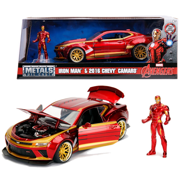 Marvel Ironman 2016 Chevy Camaro SS kuvalla 1:24