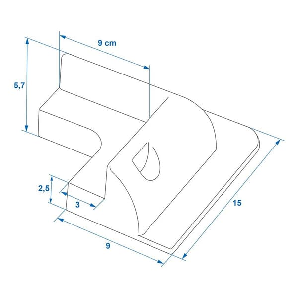 Hörnfäste svart för solpanel – set med 4 delar