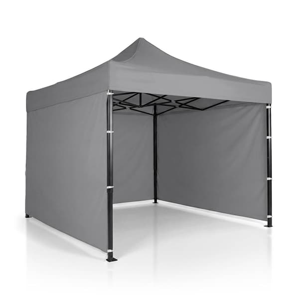 Puutarhapaviljonkiteltta, 3x3m, harmaa, vedenpitävä, 3 seinää