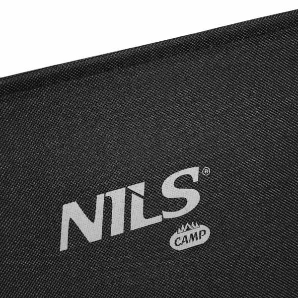 Svart fällstol, järnram, sits i 900D polyester