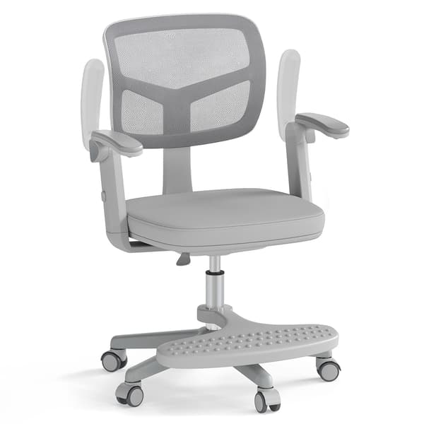 Barnstol, justerbar höjd 41-52 cm, grå