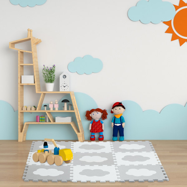 pusselmatta med 18 bitar Cloud