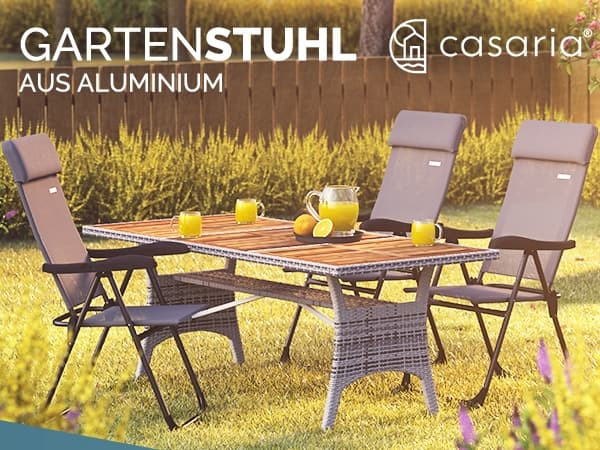 Trädgårdsstolar Set om 4, Grå, Hopfällbara Aluminium