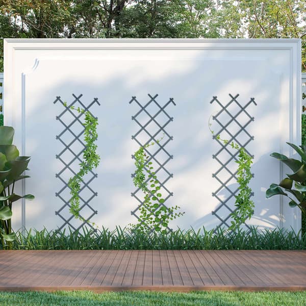 180 cm Udtrækkeligt espalier Sæt med 3 Grå