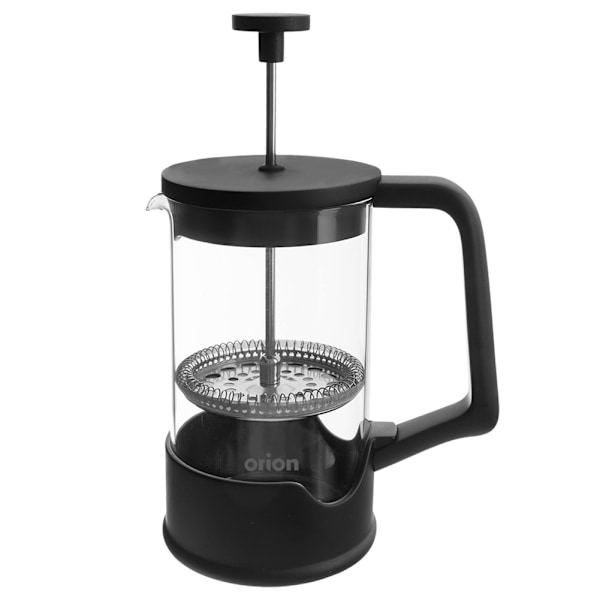 Kahvin ja teen mäntäkone, lasi, MUSTA, 400 ml
