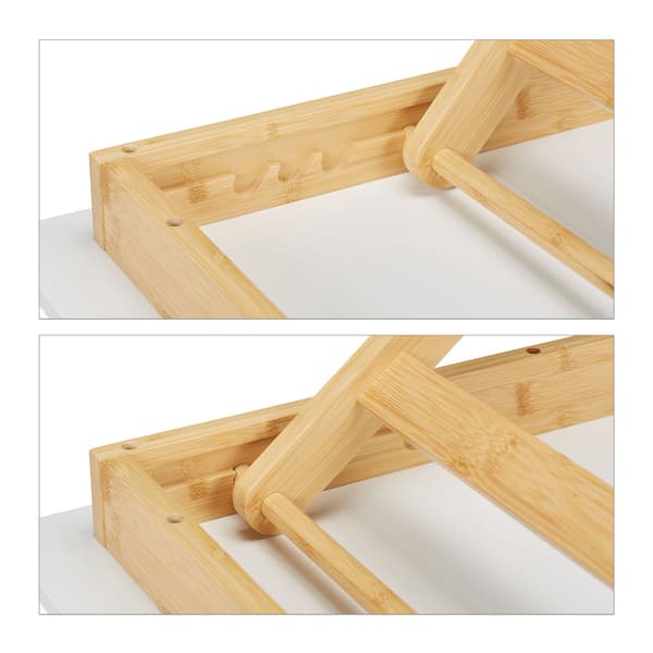 Fällbart bord av bambu justerbart i höjdled