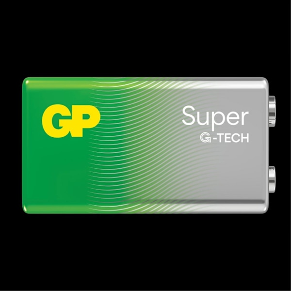 GP Super Alkaline 9V batteri, 1604A/6LF22, 1-pak