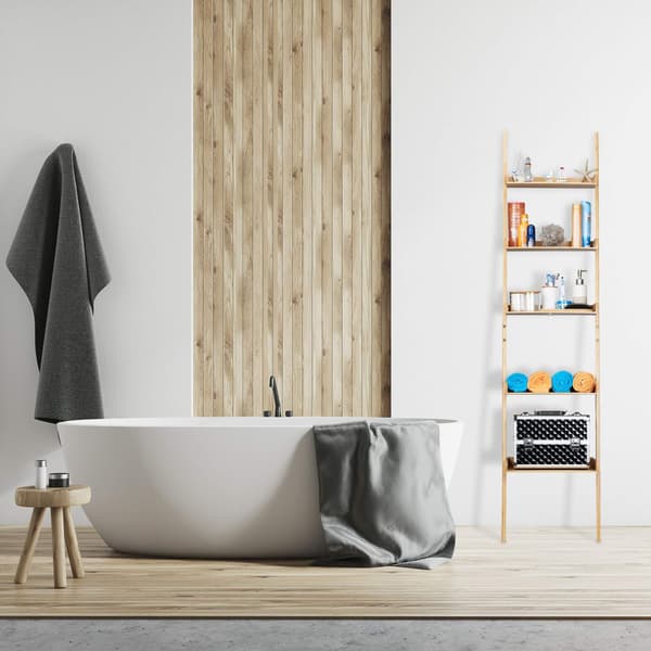 Stegehylla bambu 5 hyllor