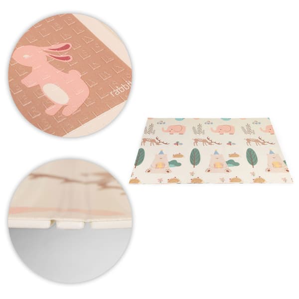 Skumlegemåtte 200x180 cm – Dobbeltsidet, Foldbar