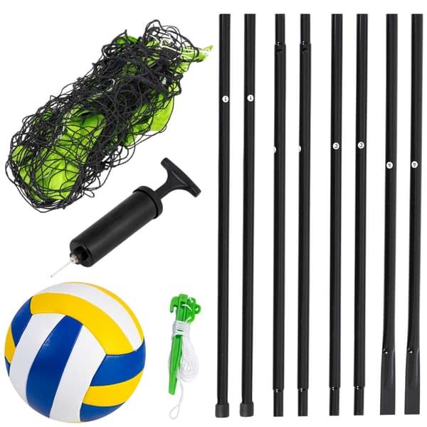 Net og stativ til volleyball og badminton, 570 cm