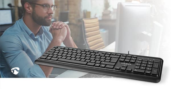 Wired Keyboard | USB-A | Multimedia | AZERTY | FR layout | Numerisk tastatur
