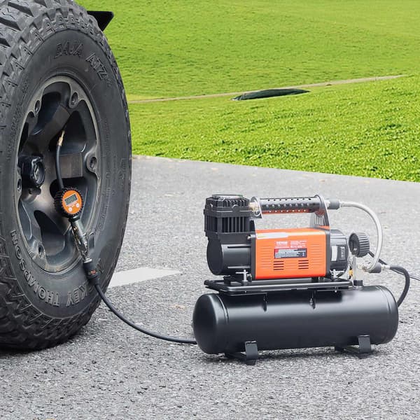 12V luftkompressor, 6L tank, 150 PSI, digital mätare