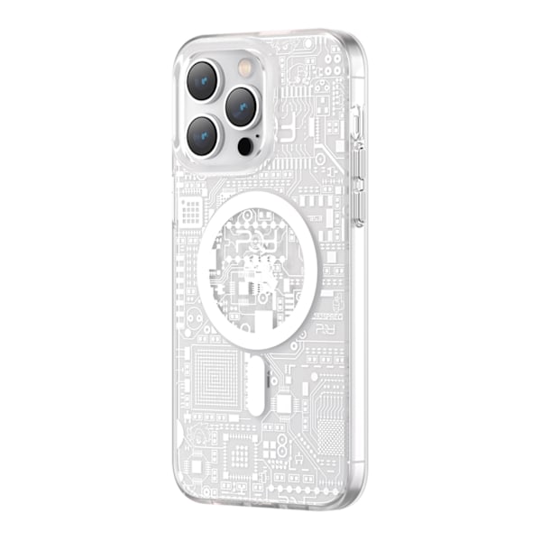 Magneettinen kotelo iPhone 14 Pro Max MagSafe PQY Geek Series hopea