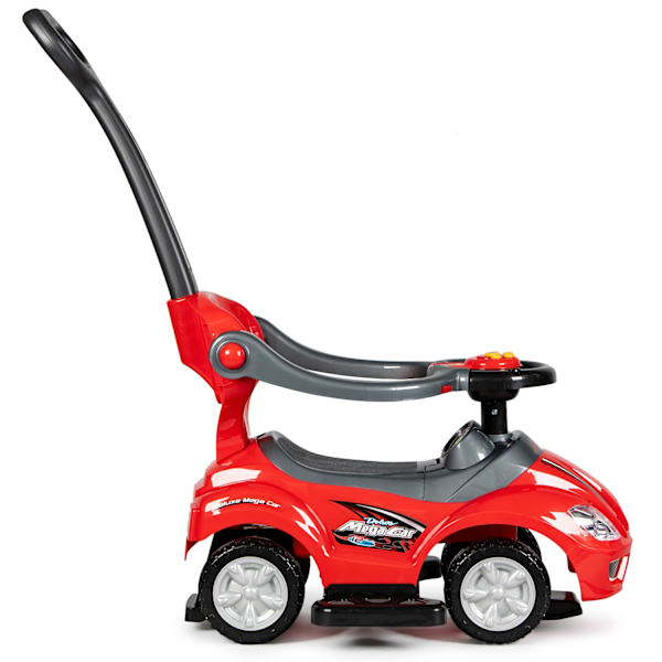 Ride On Toy Push Car Walker med håndtag 3i1-rød