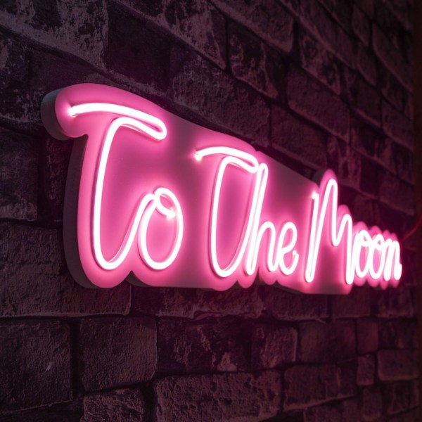 Dekorativ Plastic Led Lighting To the Moon - Pink