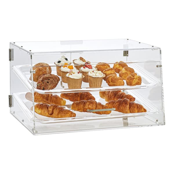 Bakverksdisplay, 2-våningar akryl, bakdörr, 52,6 cm