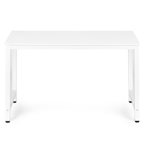 Datorbord 120x60 cm, vit MDF, metallram