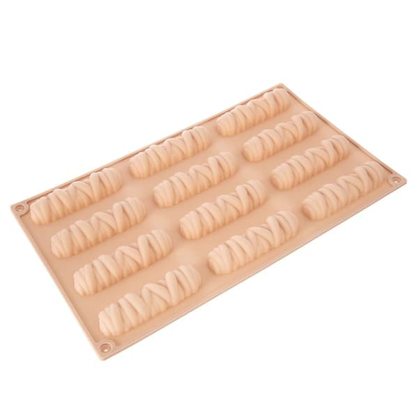 Silikoneform til småkager og praline, beige, 29x17x1,8 cm