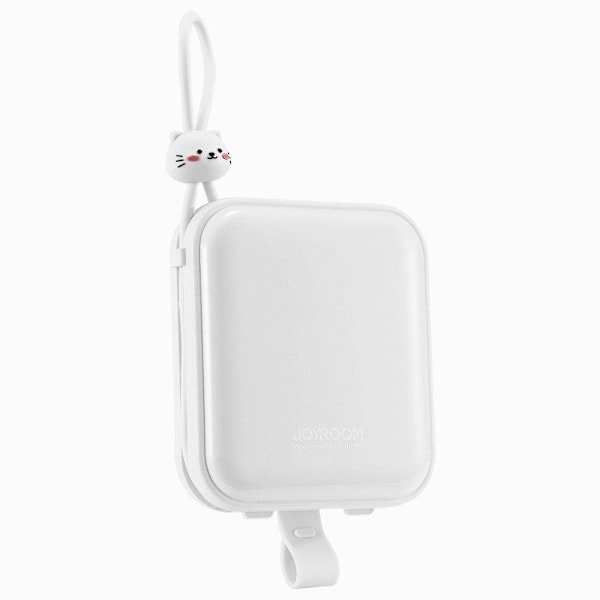 Powerbank jalustalla, USB-C-kaapelilla ja iPhone Lightning Cutie Series 10000mAh 22,5W valkoinen