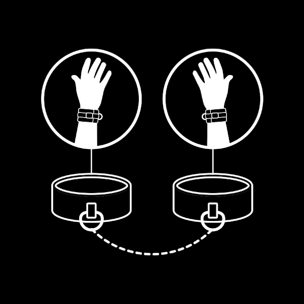 Fetish Submissive - Veganska läderhandbojor med noprenfoder