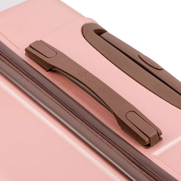 Medelhård resväska ABS M 22' STL957 rosa