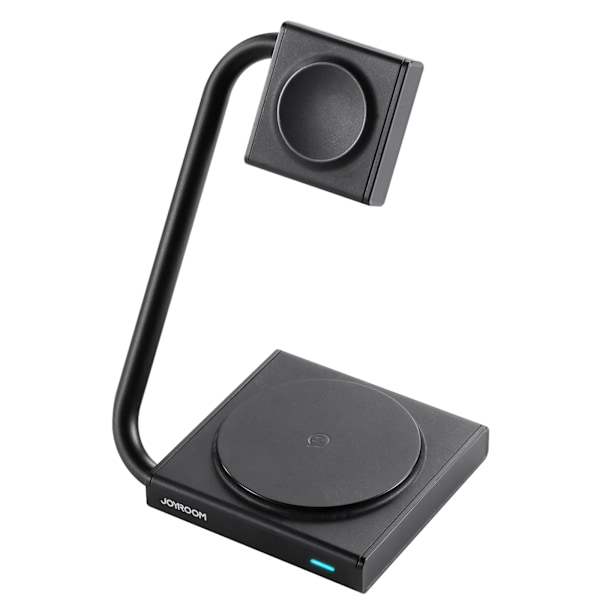 2-i-1 induktiv laddare för klocka och smartphone 15W MagSafe Qi, hopfällbar, svart