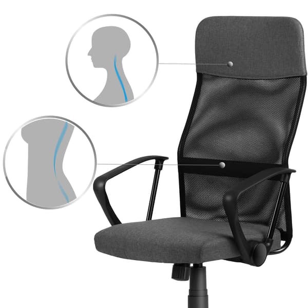 Ergonomisk kontorstol med mesh-polstring - Sofotel Sydney, mørkegrå