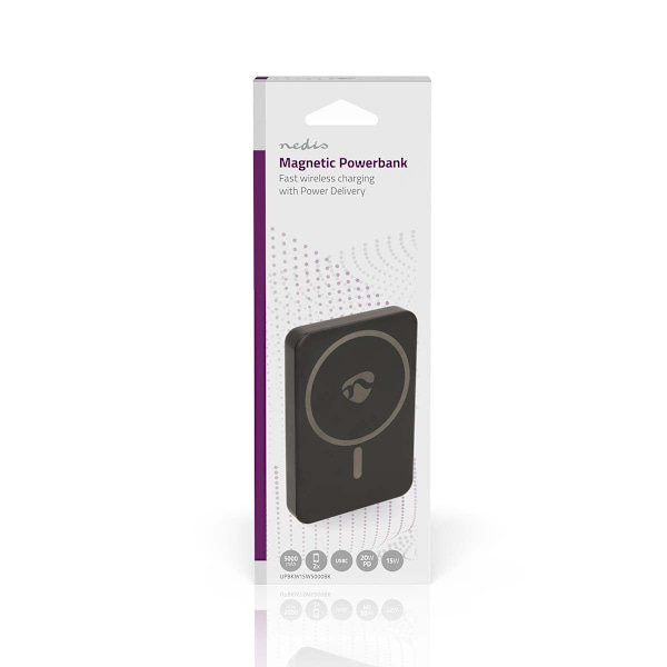 Virtapankki | 5000 mAh | Langaton lataus | 1.67 / 2.22 / 3.0 A | Lähtöliitäntöjen määrä: 1 | Lähtöliitäntä: 1x USB-C™ | Sisääntulon liitäntä: 1x USB-C