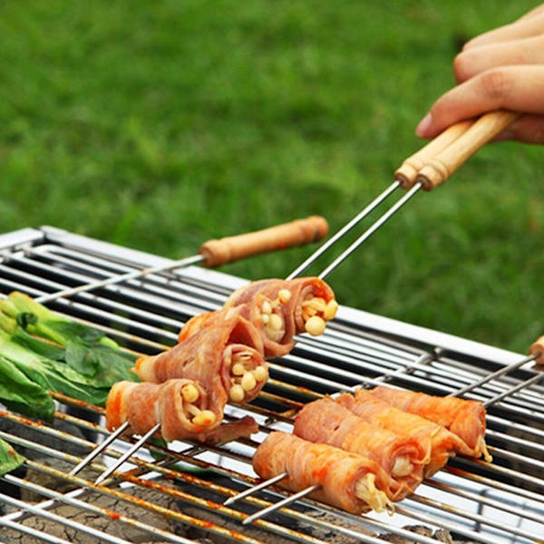 Grillspyd i stål: Perfekt til grøntsager og kød