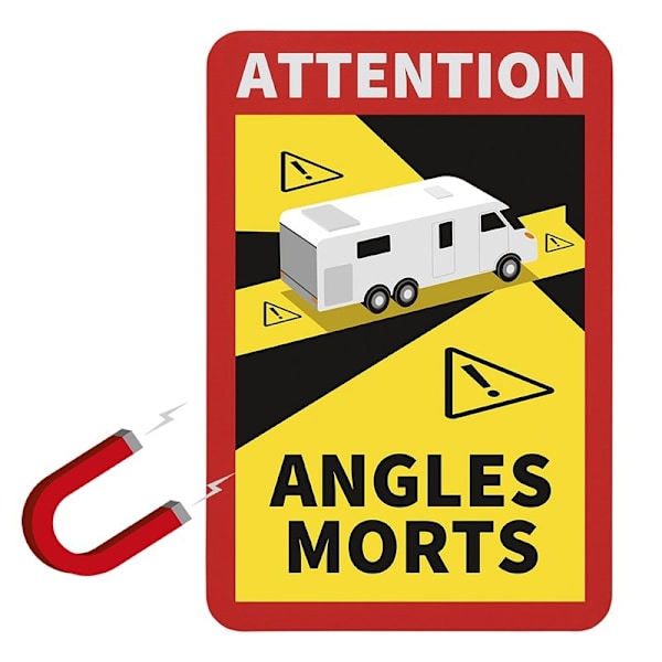 Magneettitarra "Attention Angles Morts!" matkailuauto